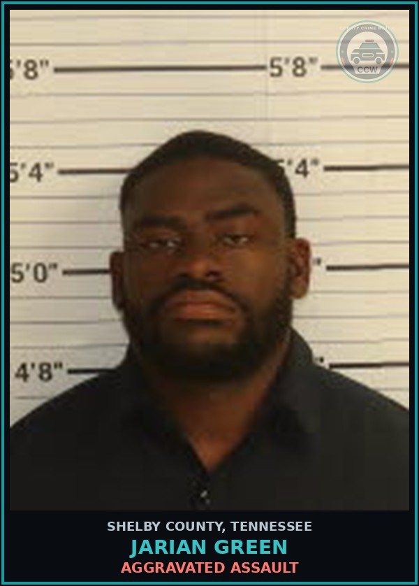 Booking mugshot of JARIAN GREEN in Shelby County