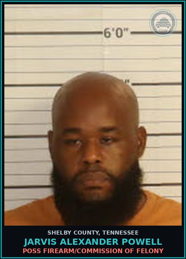 Booking mugshot of JARVIS ALEXANDER POWELL in Shelby County