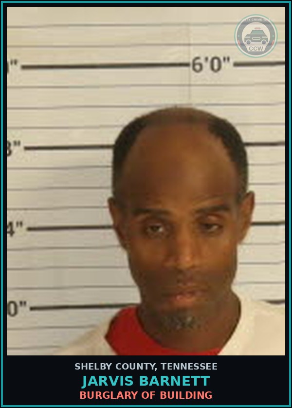 Booking mugshot of JARVIS BARNETT in Shelby County
