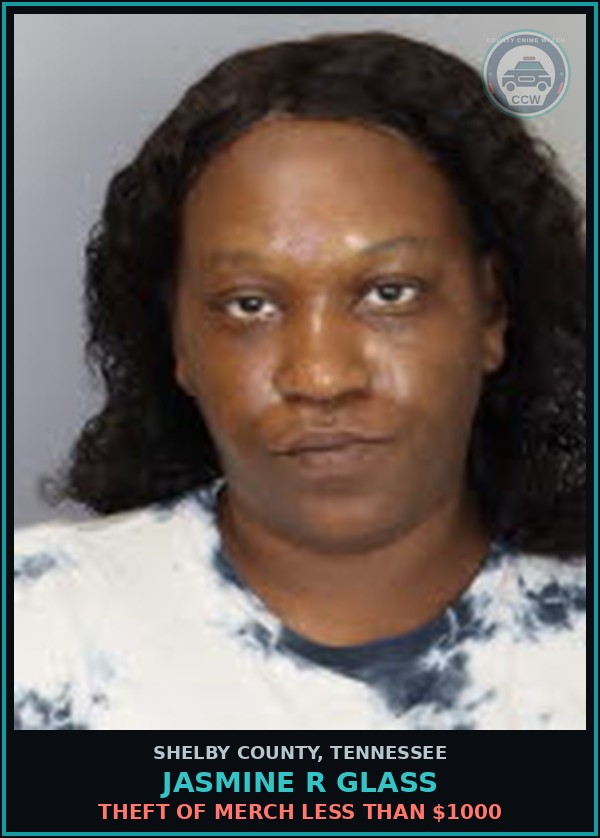 Booking mugshot of JASMINE R GLASS in Shelby County