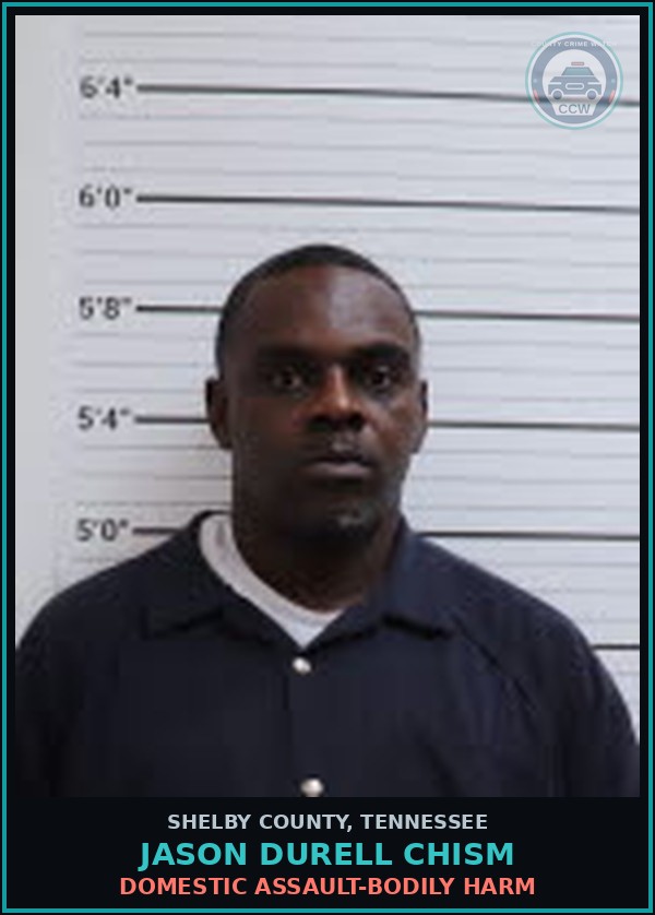 Booking mugshot of JASON DURELL CHISM in Shelby County