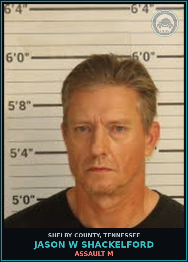 Booking mugshot of JASON W SHACKELFORD in Shelby County