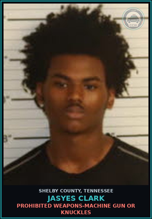 Booking mugshot of JASYES CLARK in Shelby County