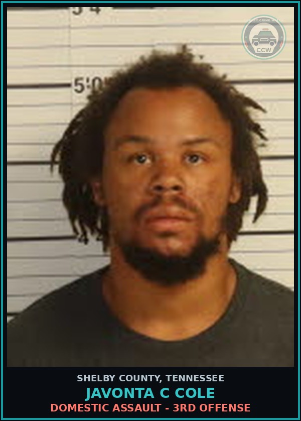 Booking mugshot of JAVONTA C COLE in Shelby County