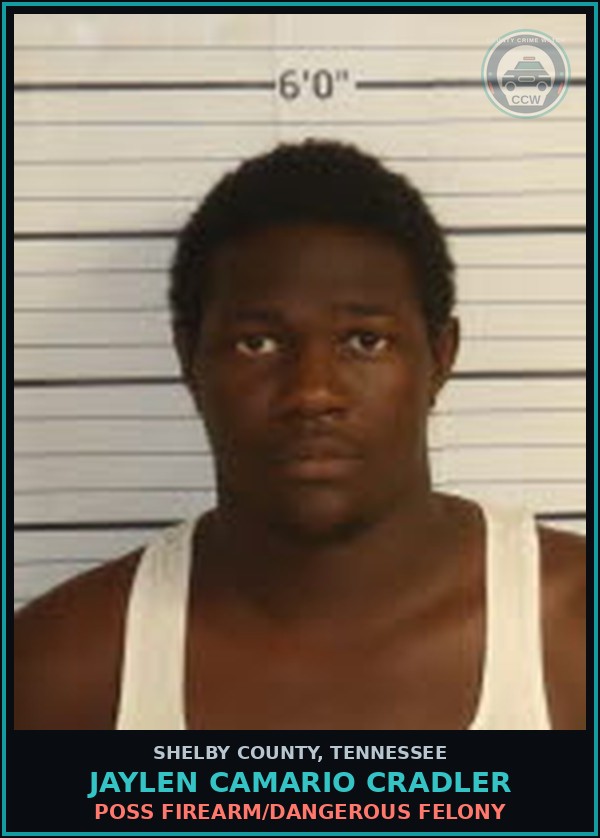 Booking mugshot of JAYLEN CAMARIO CRADLER in Shelby County