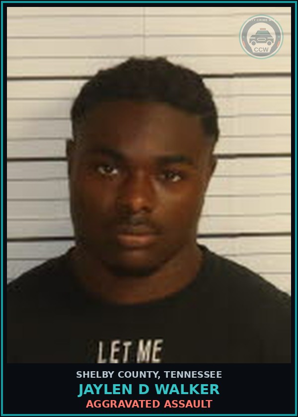 Booking mugshot of JAYLEN D WALKER in Shelby County