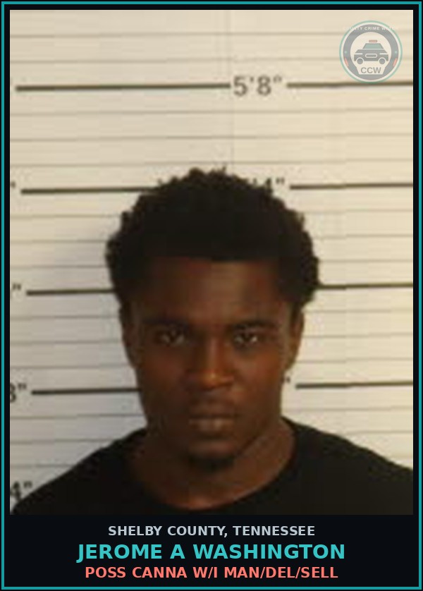 Booking mugshot of JEROME A WASHINGTON in Shelby County