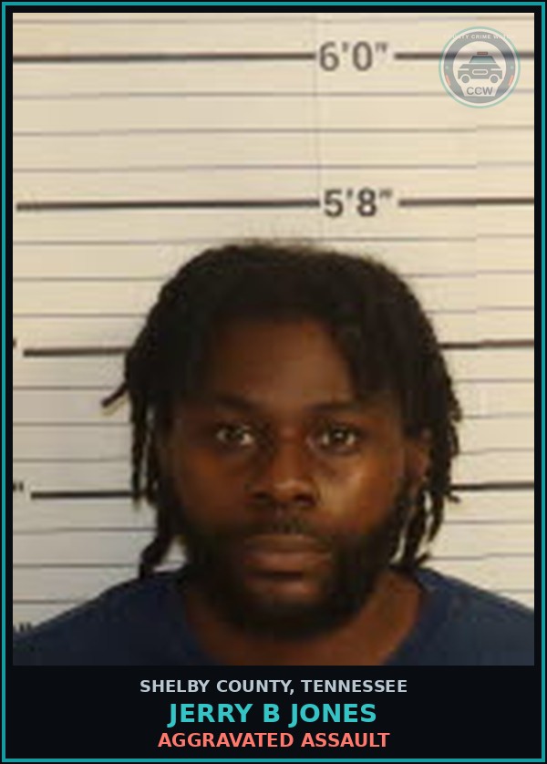 Booking mugshot of JERRY B JONES in Shelby County