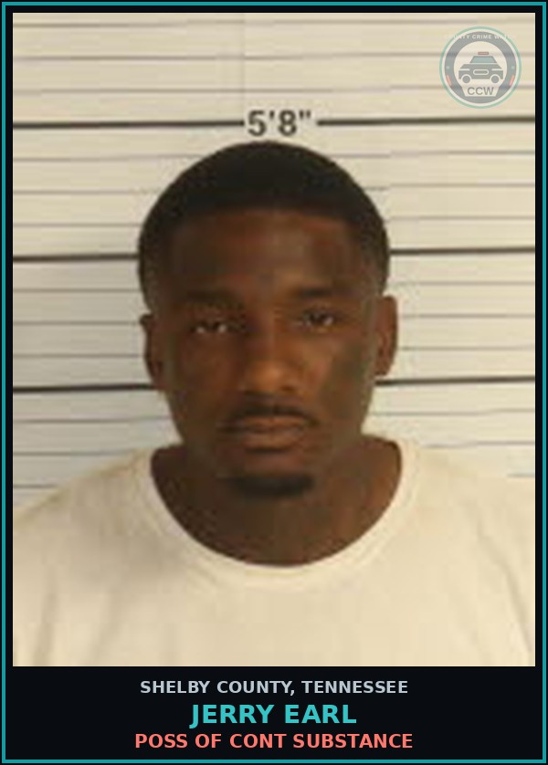 Booking mugshot of JERRY EARL in Shelby County