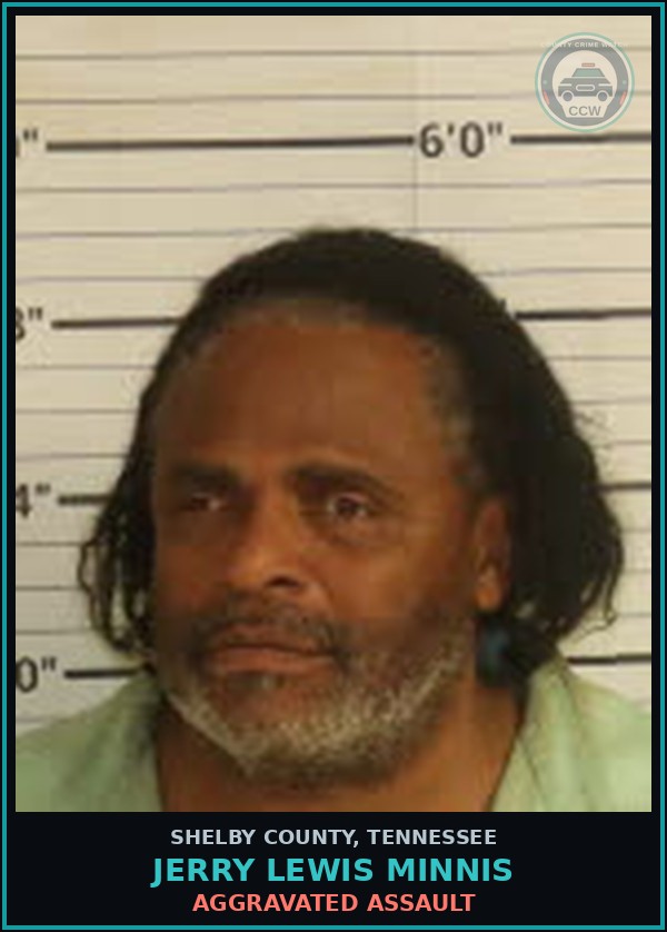 Booking mugshot of JERRY LEWIS MINNIS in Shelby County