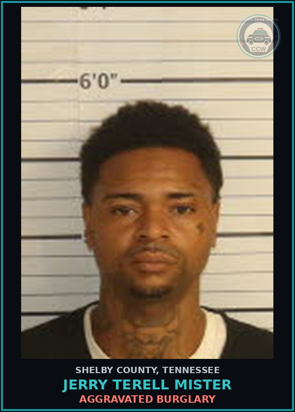 Booking mugshot of JERRY TERELL MISTER in Shelby County