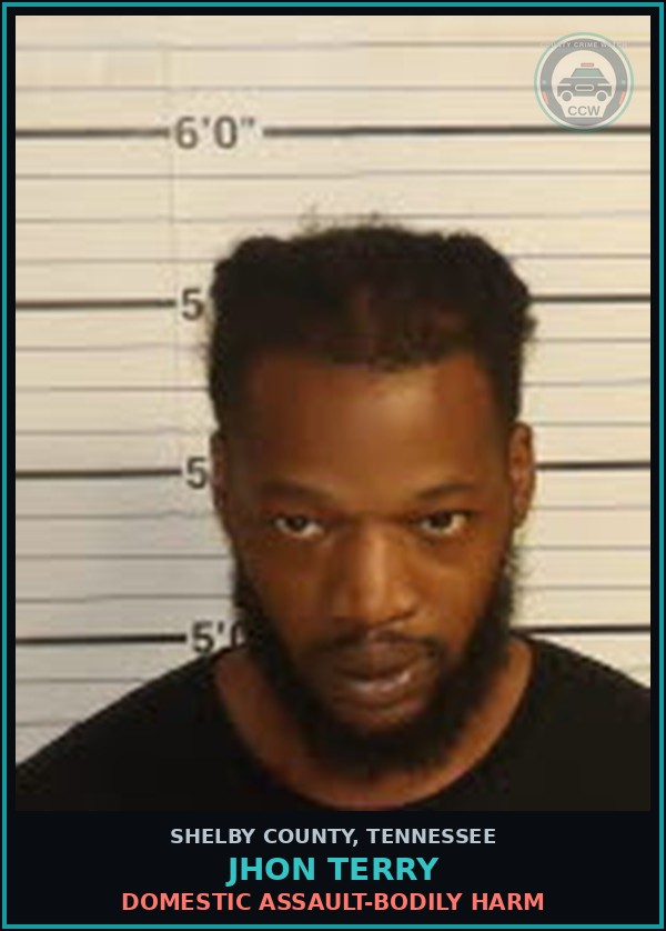 Booking mugshot of JHON TERRY in Shelby County