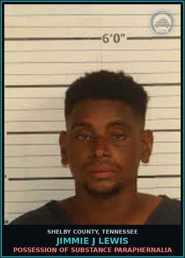Booking mugshot of JIMMIE J LEWIS in Shelby County