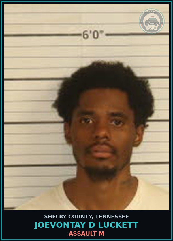 Booking mugshot of JOEVONTAY D LUCKETT in Shelby County