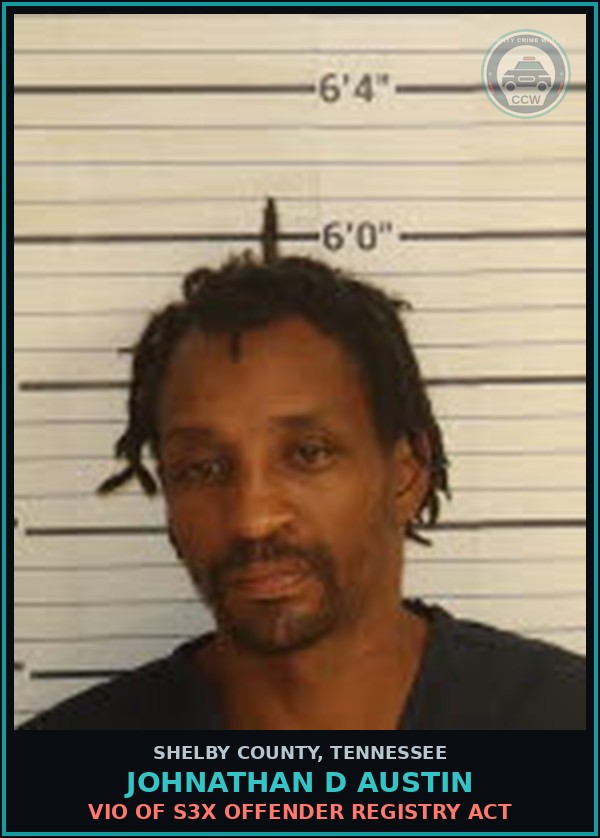 Booking mugshot of JOHNATHAN D AUSTIN in Shelby County