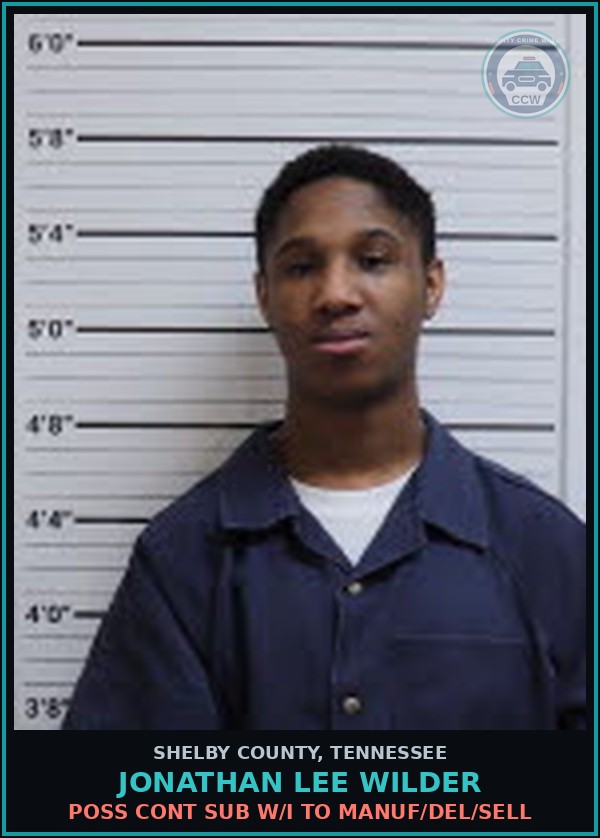 Booking mugshot of JONATHAN LEE WILDER in Shelby County