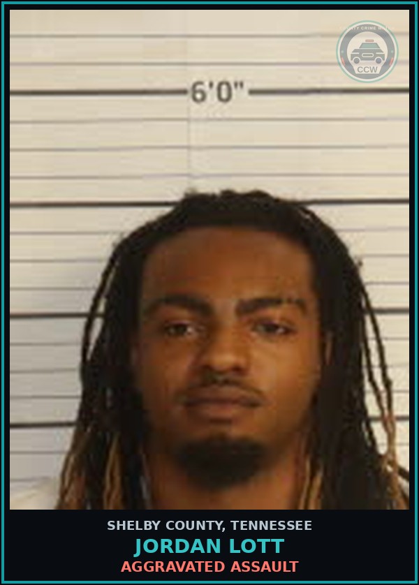 Booking mugshot of JORDAN LOTT in Shelby County
