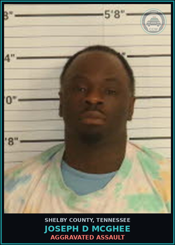 Booking mugshot of JOSEPH D MCGHEE in Shelby County