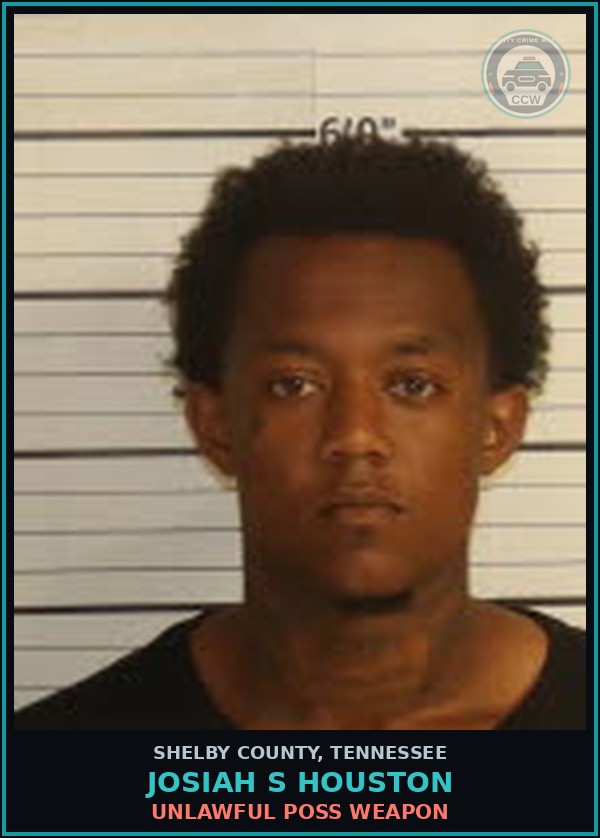 Booking mugshot of JOSIAH S HOUSTON in Shelby County