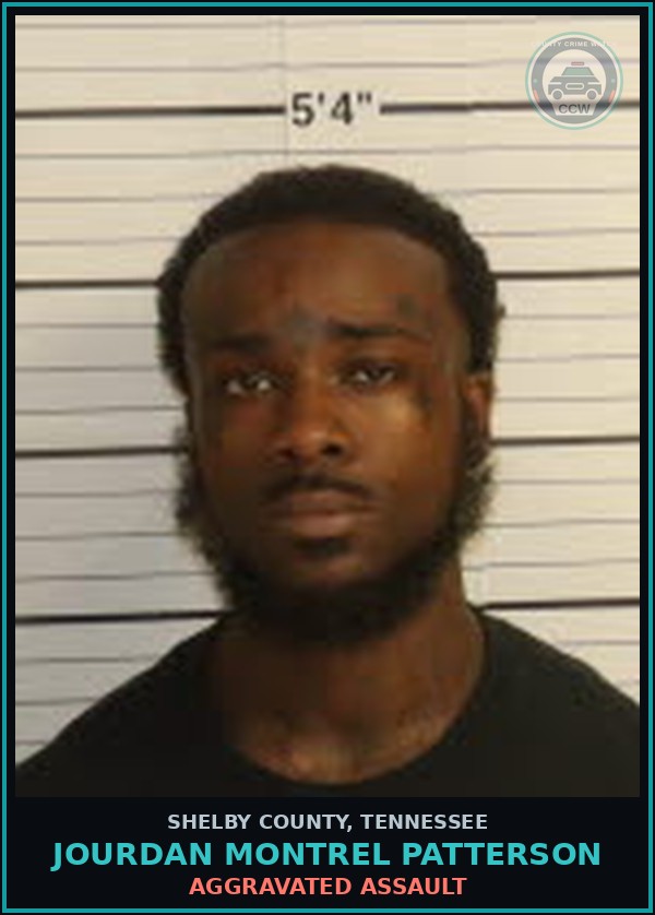 Booking mugshot of JOURDAN MONTREL PATTERSON in Shelby County