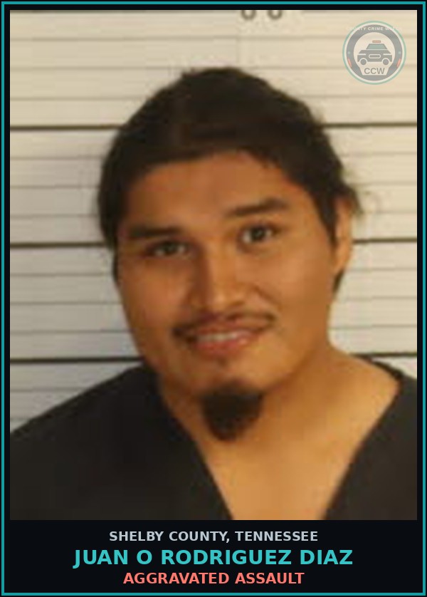 Booking mugshot of JUAN O RODRIGUEZ DIAZ in Shelby County