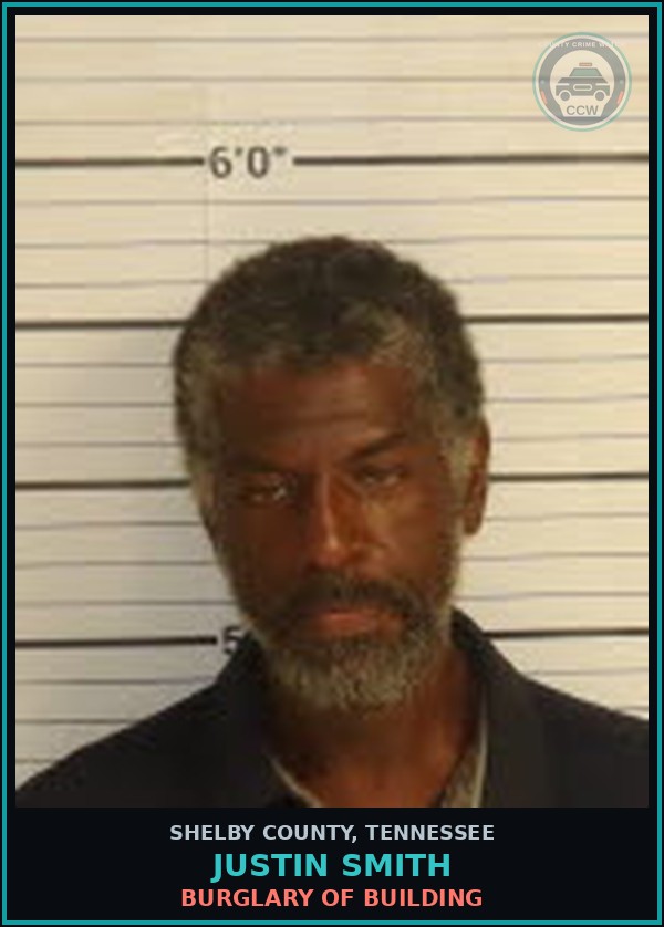 Booking mugshot of JUSTIN SMITH in Shelby County