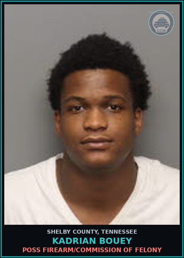 Booking mugshot of KADRIAN BOUEY in Shelby County