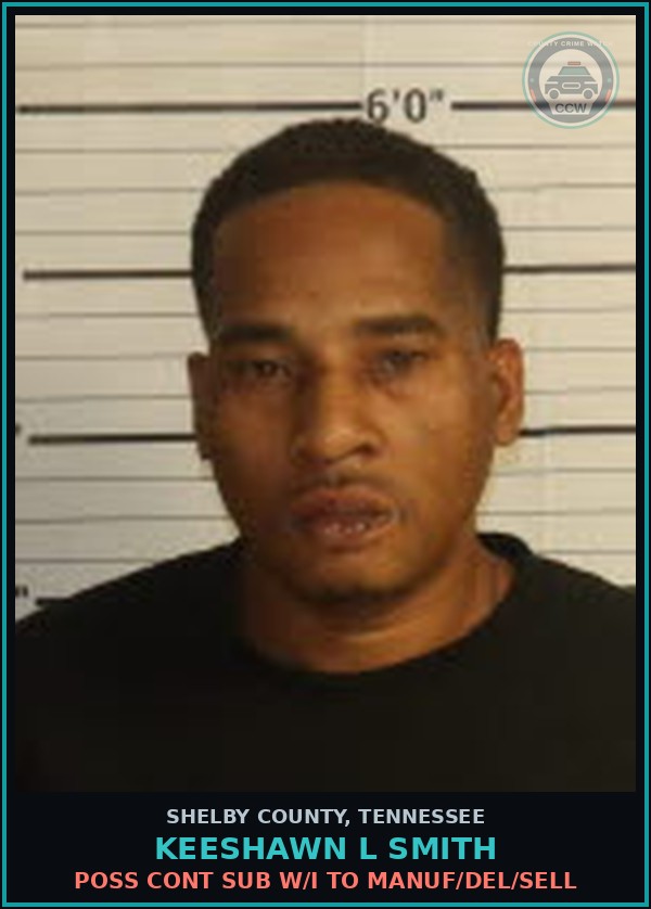 Booking mugshot of KEESHAWN L SMITH in Shelby County