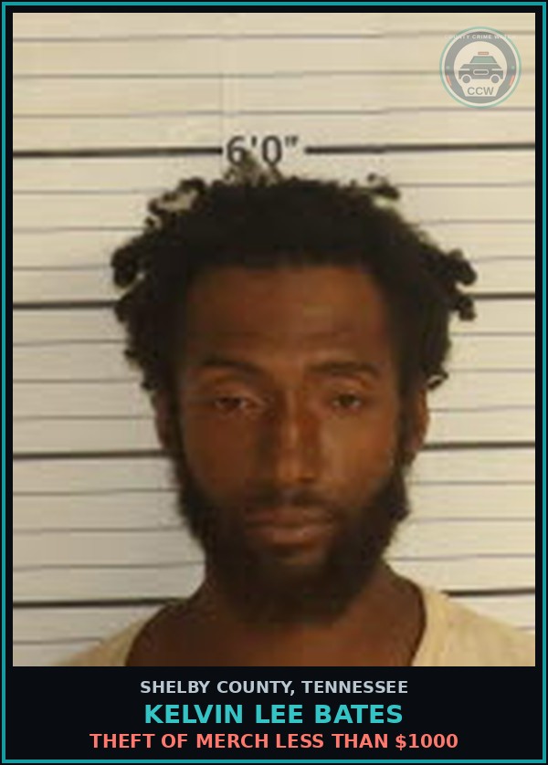 Booking mugshot of KELVIN LEE BATES in Shelby County