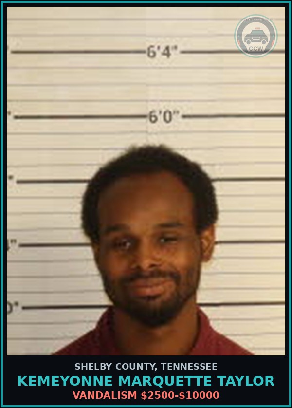 Booking mugshot of KEMEYONNE MARQUETTE TAYLOR in Shelby County