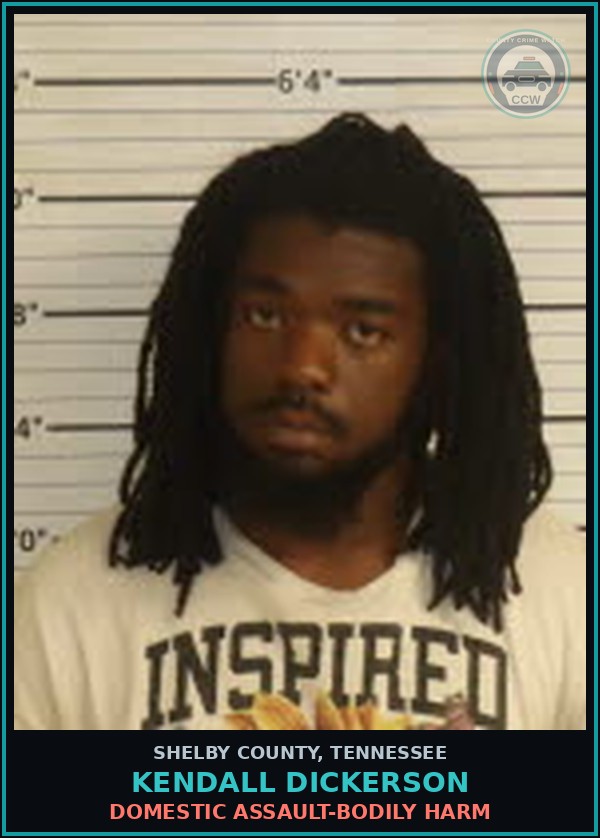 Booking mugshot of KENDALL DICKERSON in Shelby County