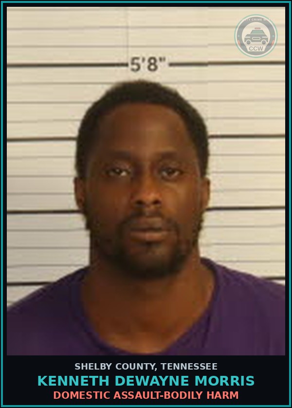 Booking mugshot of KENNETH DEWAYNE MORRIS in Shelby County