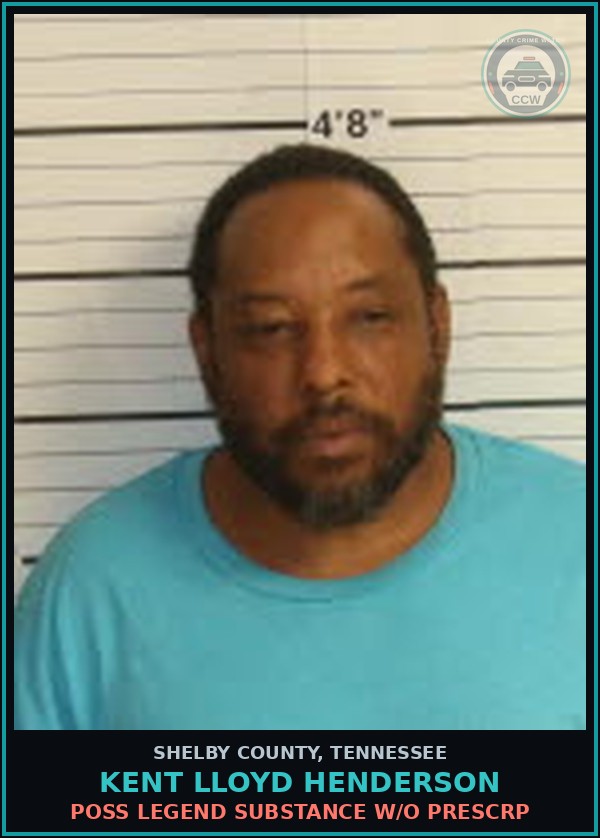 Booking mugshot of KENT LLOYD HENDERSON in Shelby County