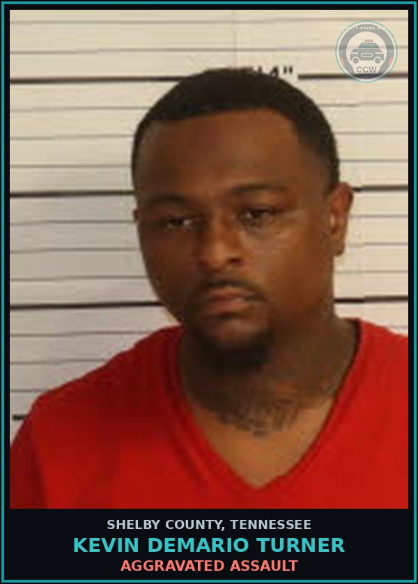 Booking mugshot of KEVIN DEMARIO TURNER in Shelby County