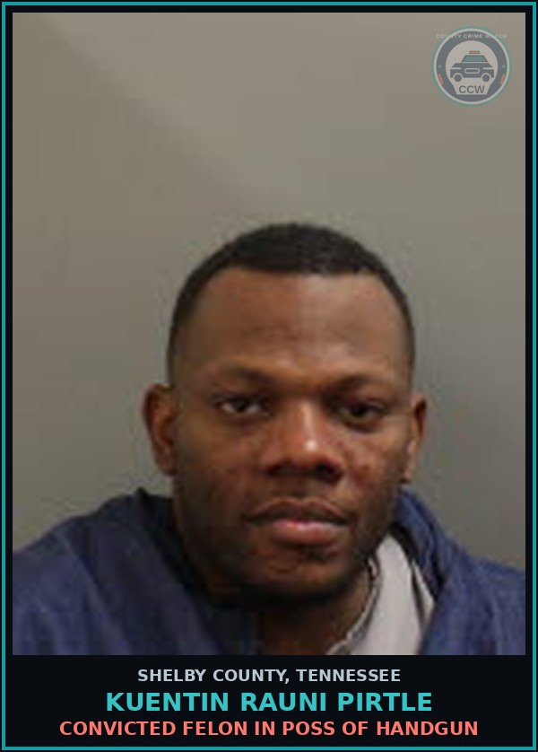 Booking mugshot of KUENTIN RAUNI PIRTLE in Shelby County