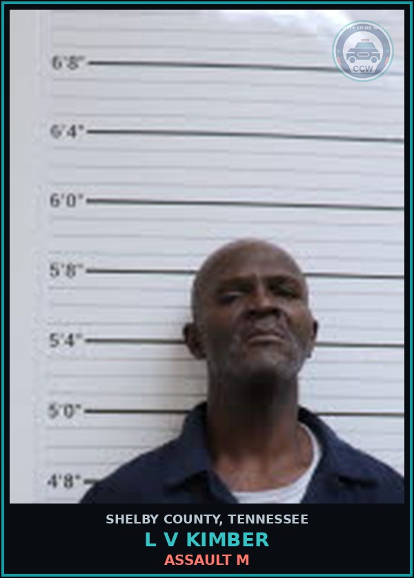 Booking mugshot of L V KIMBER in Shelby County