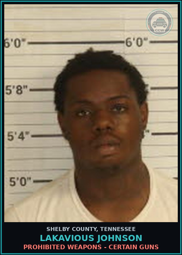 Booking mugshot of LAKAVIOUS JOHNSON in Shelby County
