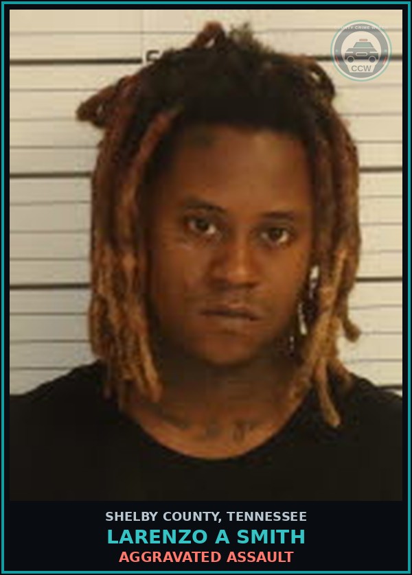 Booking mugshot of LARENZO A SMITH in Shelby County