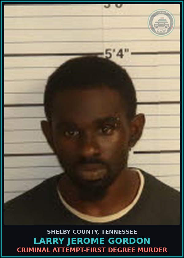 Booking mugshot of LARRY JEROME GORDON in Shelby County