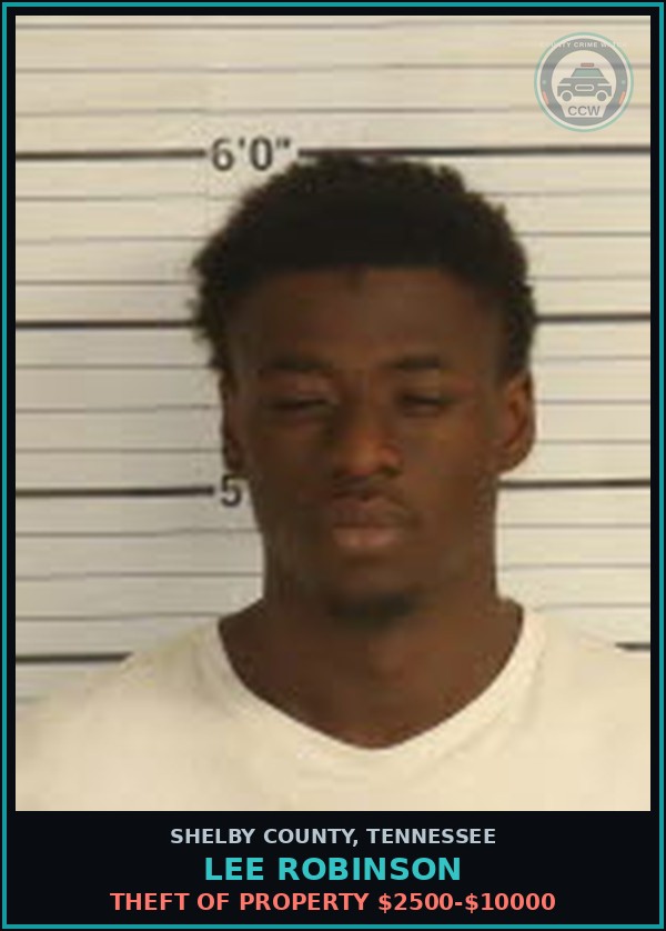 Booking mugshot of LEE ROBINSON in Shelby County