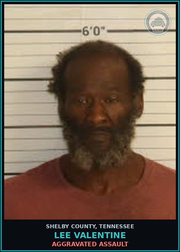 Booking mugshot of LEE VALENTINE in Shelby County