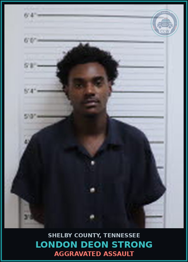 Booking mugshot of LONDON DEON STRONG in Shelby County