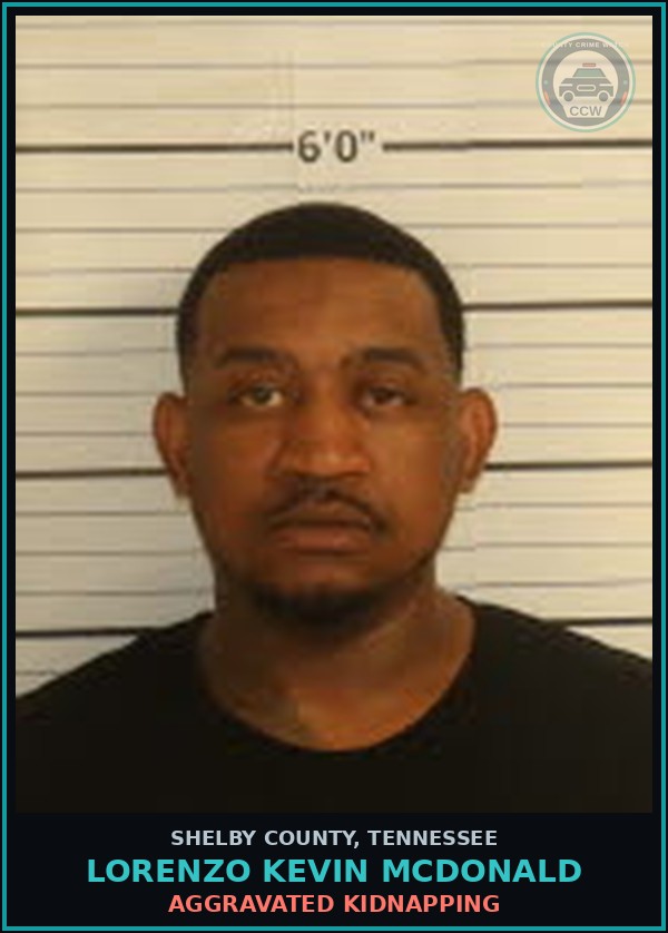 Booking mugshot of LORENZO KEVIN MCDONALD in Shelby County