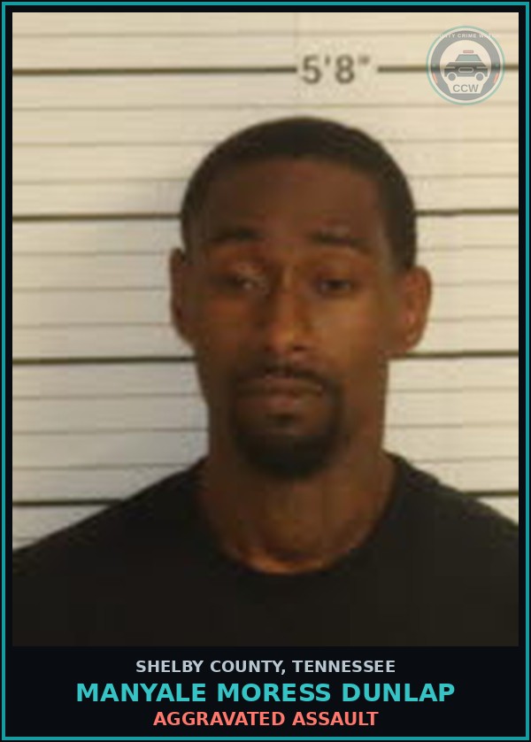 Booking mugshot of MANYALE MORESS DUNLAP in Shelby County
