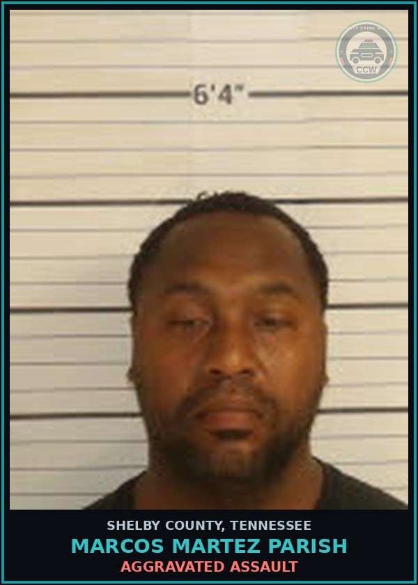 Booking mugshot of MARCOS MARTEZ PARISH in Shelby County