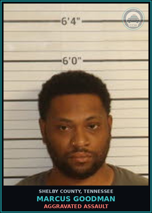 Booking mugshot of MARCUS GOODMAN in Shelby County