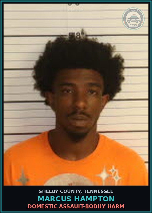 Booking mugshot of MARCUS HAMPTON in Shelby County