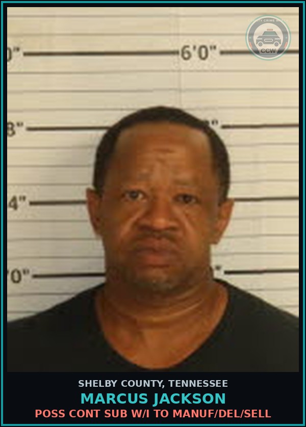 Booking mugshot of MARCUS JACKSON in Shelby County