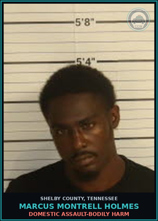 Booking mugshot of MARCUS MONTRELL HOLMES in Shelby County