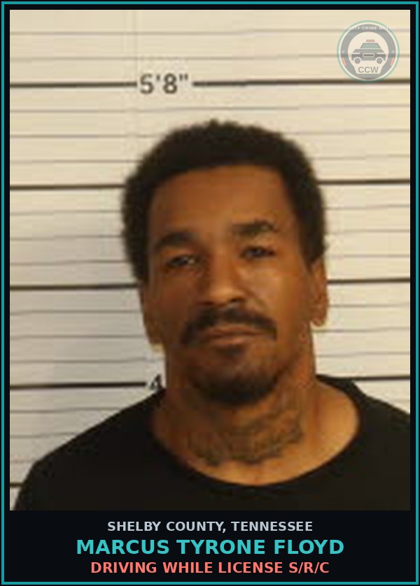 Booking mugshot of MARCUS TYRONE FLOYD in Shelby County